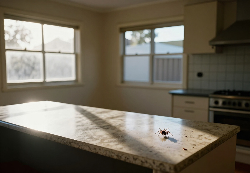 Spider webs and nests in a Turramurra roof void before treatment